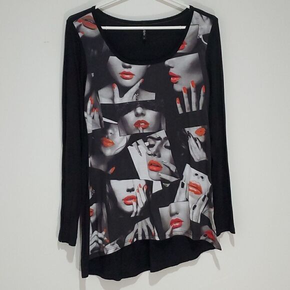 edista Tops - EDISTA Medium Black Long Sleeve Shirt